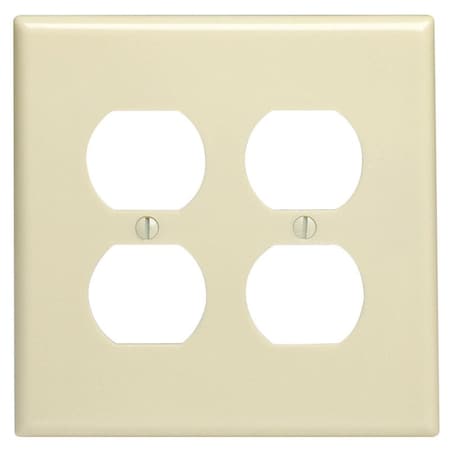 Leviton Leviton Ivory 2 gang Thermoset Plastic Duplex Wall Plate 1 pk 86116-000
